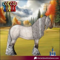 Horse Color:Silver Brown Roan Dun Tobiano