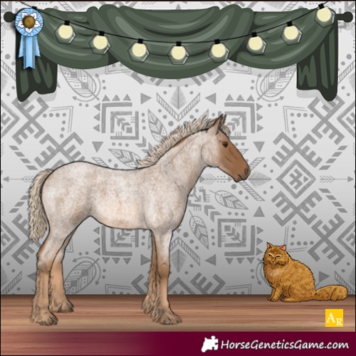 Horse Color:Chocolate Palomino Roan