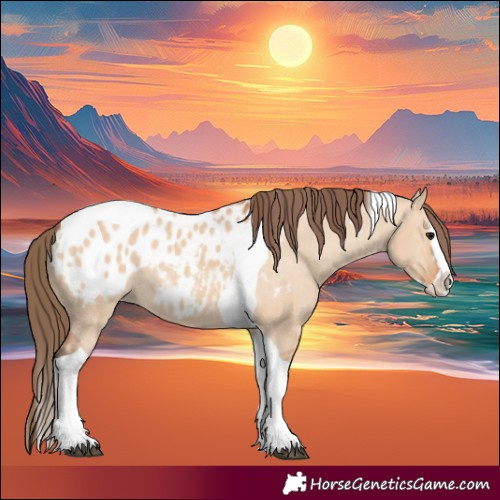 Horse Color:Bay Dun Splash Tobiano Appaloosa 