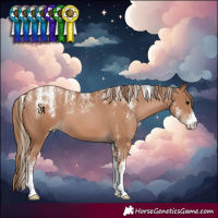 Horse Color:Powder White Black Pearl