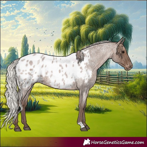Horse Color:Silver Blue Roan Appaloosa Rabicano 