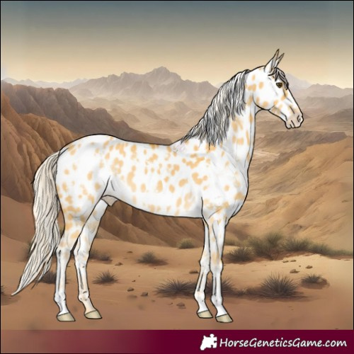 Horse Color:White Spotted Palomino Dun Near Leopard 