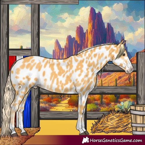 Horse Color:Palomino Near Leopard 