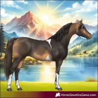 Horse Color:Buckskin Tobiano