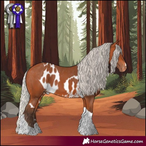 Horse Color:Silver Bay Tobiano Skewed LP Spotted 