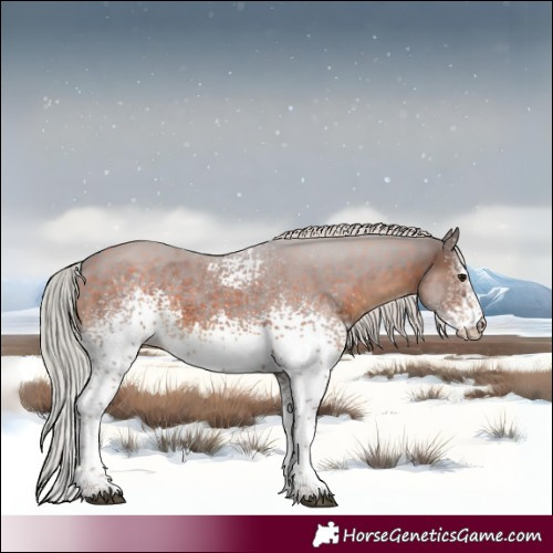 Horse Color:White Spotted Silver Brown Tobiano 