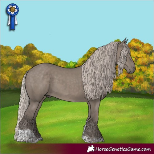 Horse Color:Silver Grullo Tobiano Rabicano 