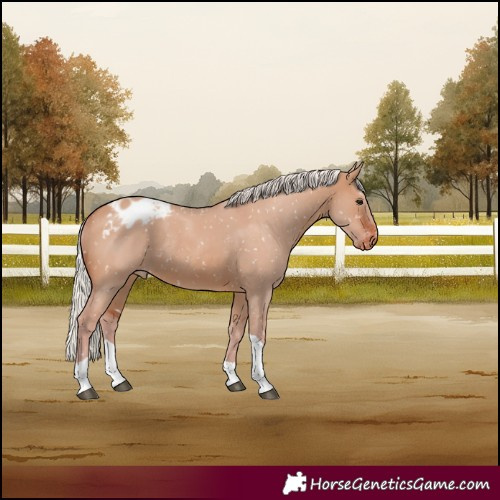 Horse Color:Silver Bay Dun Tobiano Blanket Rabicano 
