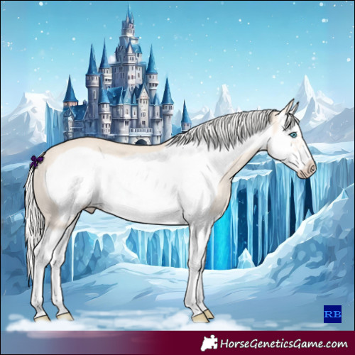 Horse Color:White Spotted Silver Smoky Creme Splash Frame 