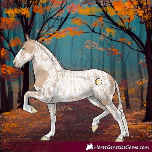 Horse Color:Chocolate Palomino Pearl Tobiano Frame  and Chocolate Palomino Pearl Tobiano Frame 