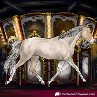 Horse Color:Silver Blue Roan Pearl Tobiano Frame