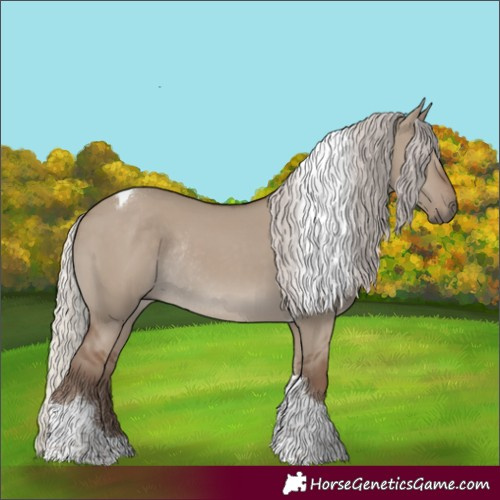 Horse Color:Silver Grullo Tobiano Rabicano 