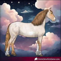 Horse Color:Red Roan Pearl Tobiano Frame