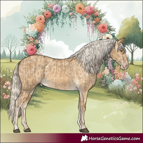 Horse Color:Chocolate Palomino Dun Mushroom Skewed Appaloosa  and Palomino Dun Mushroom Skewed Appaloosa 