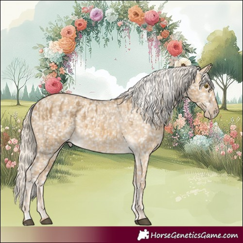 Horse Color:Chocolate Palomino Dun Mushroom Skewed Appaloosa  and Palomino Dun Mushroom Skewed Appaloosa 