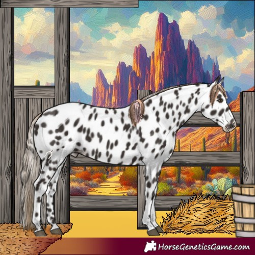 Horse Color:Liver Chestnut Tobiano Appaloosa 
