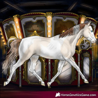 Horse Color:Sable Champagne Pearl Dun Sabino Splash Tobiano