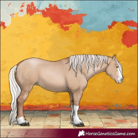 Horse Color:Silver Brown Pearl Dun Sabino Tobiano