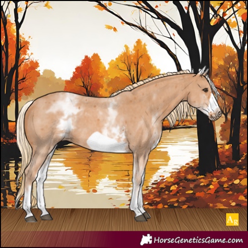 Horse Color:White Spotted Chestnut Sabino Frame 
