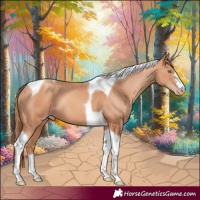 Horse Color:Gold Champagne Tobiano 