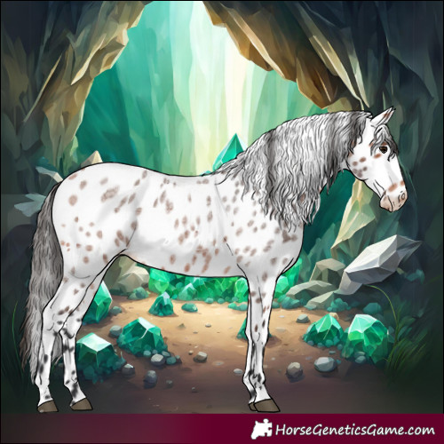 Horse Color:Bay Roan Leopard