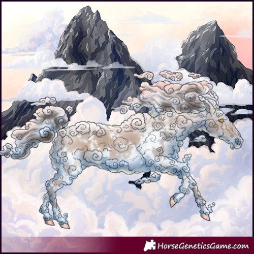 Horse Color:White Spotted Amber Champagne 