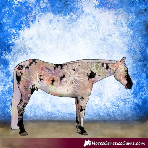 Horse Color:Void Nacre White Spotted Silver Bay Ice Sabino 