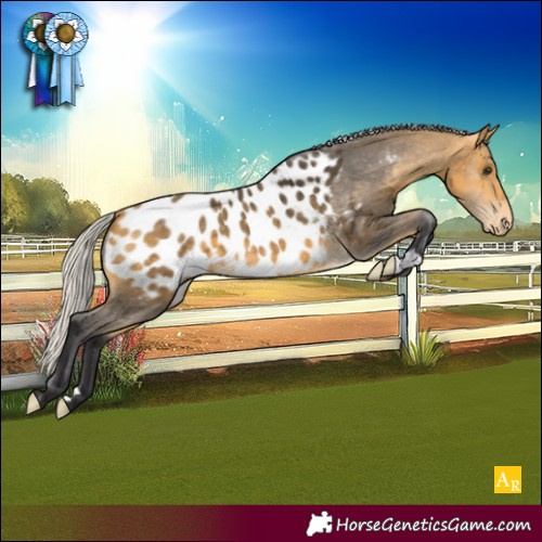 Horse Color:Silver Buckskin Near Leopard 