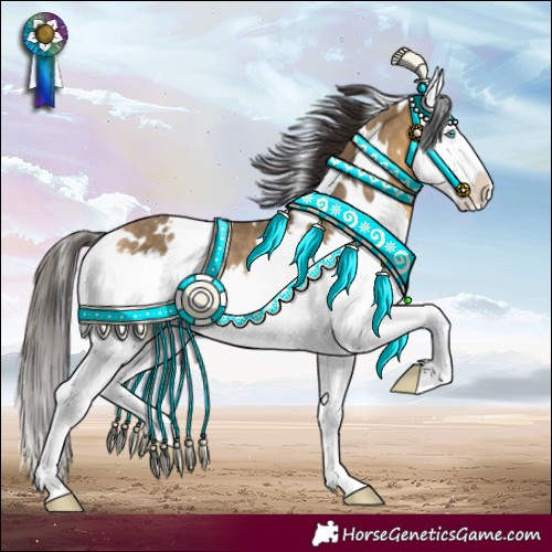 Horse Color:White Spotted Buckskin Dun Splash Rabicano 