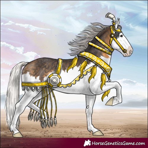 Horse Color:Silver Buckskin Splash Rabicano 