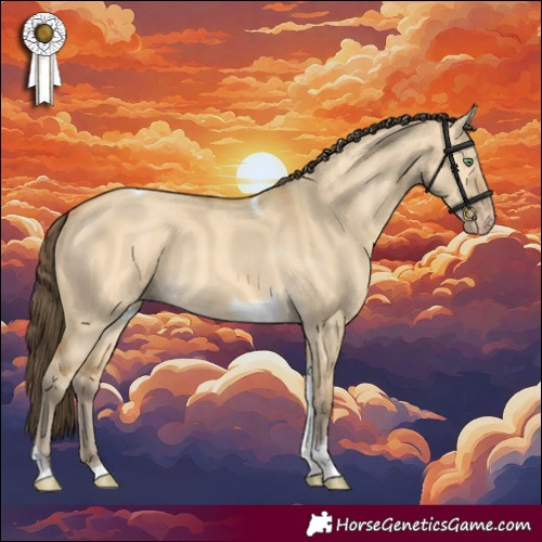 Horse Color:Amber Cream Champagne Dun Tobiano 