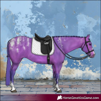 Horse Color:Powder White Watercolor Bay 