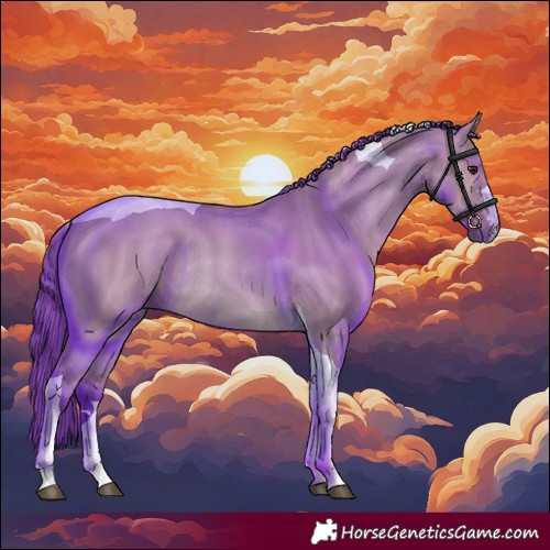 Horse Color:Watercolor Bay Dun Tobiano Rabicano 