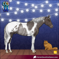 Horse Color:Silver Black Tobiano Varnish Rabicano 