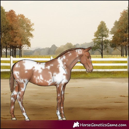 Horse Color:White Spotted Brown Pearl 
