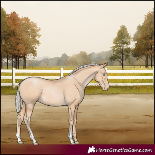 Horse Color:Silver Buckskin Pearl 