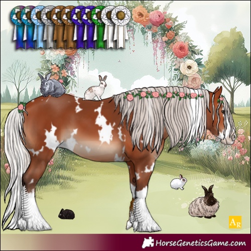 Horse Color:White Spotted Silver Bay Splash 