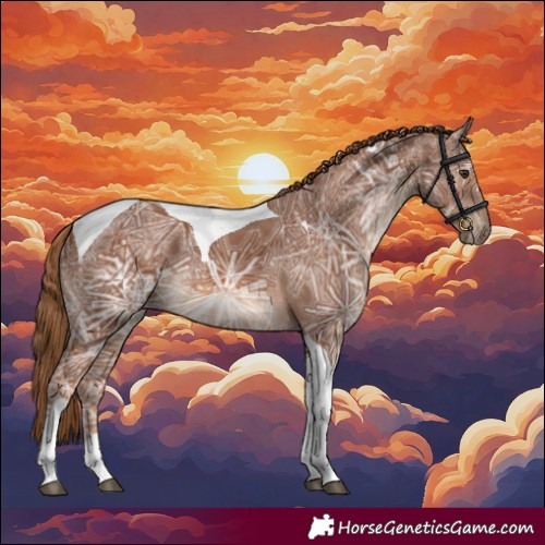 Horse Color:Chestnut Ice Tobiano Rabicano