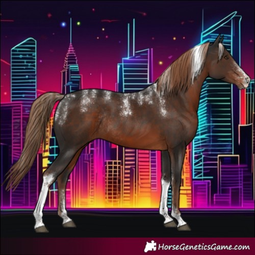 Horse Color:Powder White Liver Chestnut Tobiano Rabicano