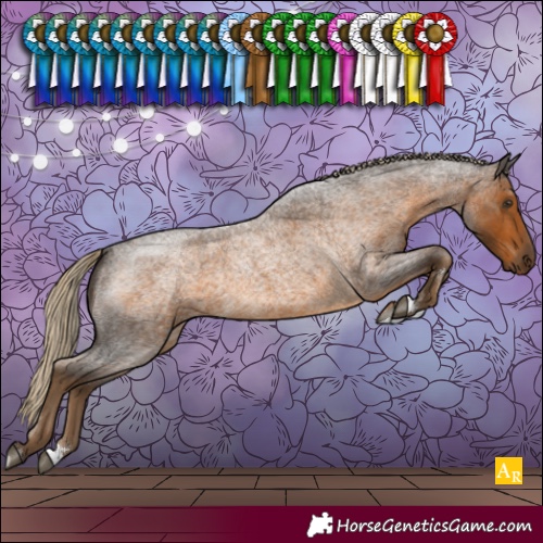 Horse Color:Chocolate Palomino Roan 
