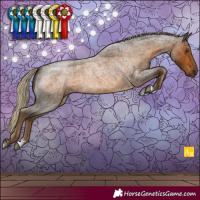 Horse Color:Chocolate Palomino Roan 
