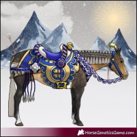 Horse Color:Silver Buckskin Sabino Rabicano