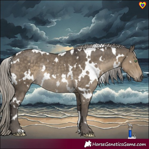 Horse Color:White Spotted Silver Smoky Grullo Rabicano Brindle