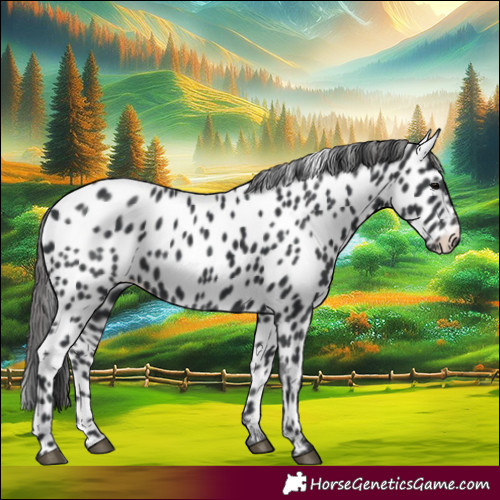 Horse Color:Black Appaloosa