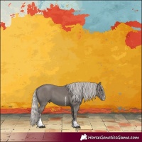 Horse Color:Silver Smoky Black Sabino 