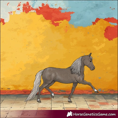 Horse Color:Silver Smoky Black 