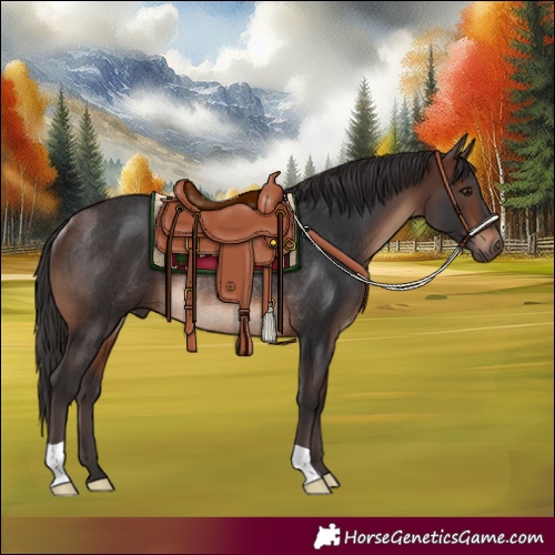 Horse Color:Brown Rabicano 