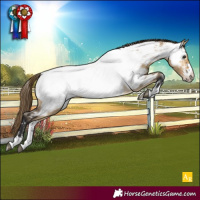 Horse Color:Powder White Buckskin Dun Near Fewspot 