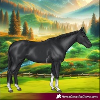 Horse Color:Black Tobiano 