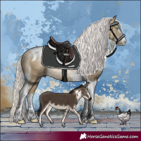 Horse Color:Silver Smoky Black Pearl Tobiano Rabicano